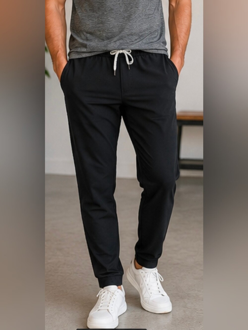 Vuori Men’s XL Black Performance Jogger Pants Stretch Drawstring Athletic